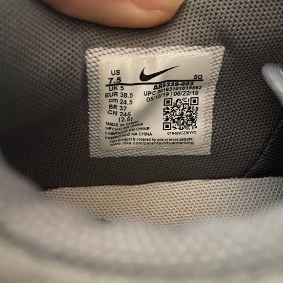 Women’s Nike AF1 Grey Suede Platforms - Picture 5 of 7